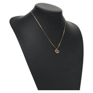 Christian Dior Necklace metal Gold Tone Auth 110890